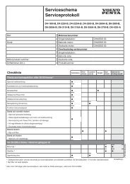 Serviceschema Serviceprotokoll - Volvo Penta Service