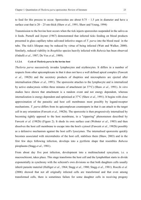 In vitro quantitation of Theileria parva sporozoites for use - TropMed ...