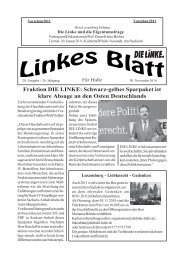 Ausgabe Nr. 20 vom 30. November 2010 - DIE LINKE. Halle /Saale