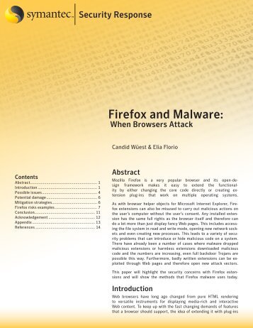 Firefox and Malware: - Dator