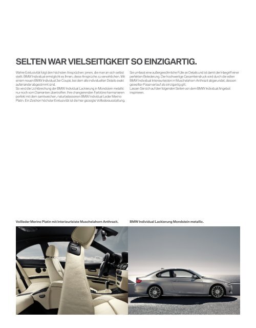 BMW Individual Katalog (PDF, 4,62 MB)