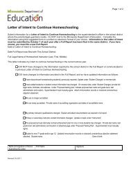 Letter of Intent to Continue Homeschooling