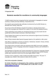Students awarded for excellence in community languages - NSW ...