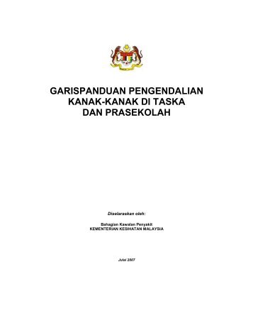 garispanduan pengendalian kanak-kanak di taska dan prasekolah