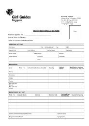 Employment Application Form - Girl Guides Singapore