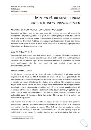 Kreativitet.pdf - Rolf Lövgren