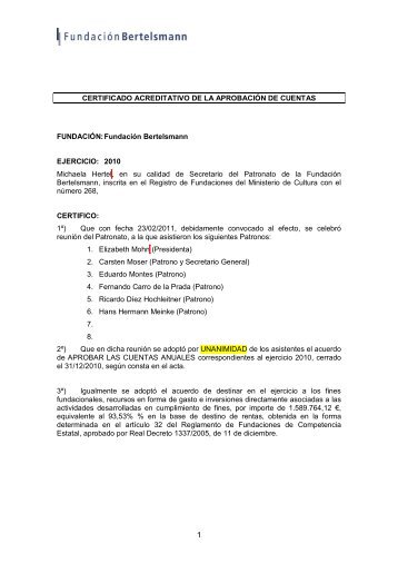 Cuentas anuales e informe revisiÃ³n contable_AÃ±o 2010 - FundaciÃ³n ...
