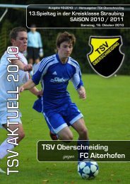 2. Mannschaft - des TSV Oberschneiding