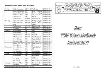 Heft Nr. 02-2009 - TSV Wewelsfleth