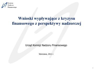 Prezentacja - Komisja Nadzoru Finansowego