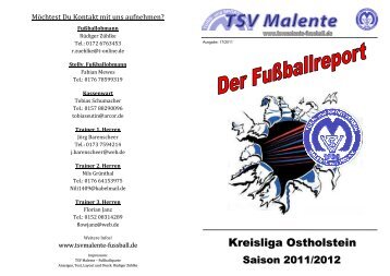 Kreisliga Ostholstein - TSV Malente