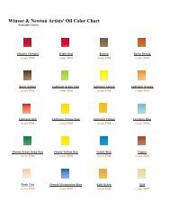 Winsor & Newton Artists' Oil Color Chart - Hawaiian Graphics