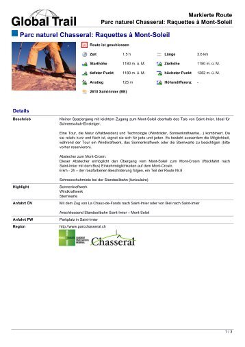 Parc naturel Chasseral: Raquettes Ã  Mont-Soleil - globaltrail.ch