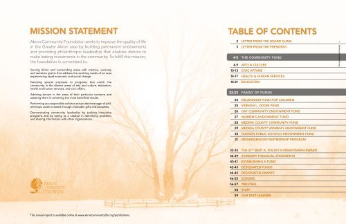 2007 Annual Report - Akron Community Foundation