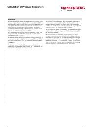 Calculation of Pressure Regulators - Mankenberg