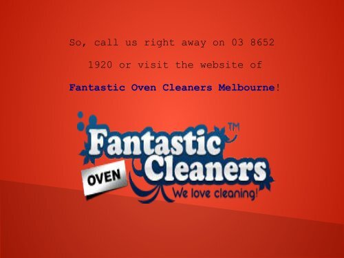 Fantastic Oven Cleaners Melbourne