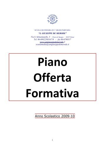 pof medie 2009-10.pdf - Collegio San Giuseppe - Istituto De Merode