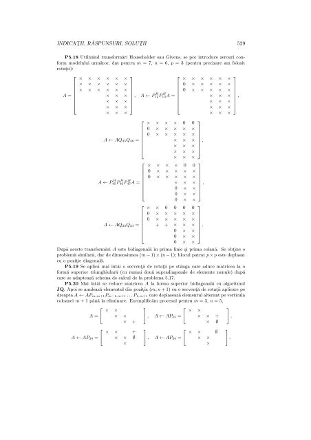 Calculul valorilor si vectorilor proprii