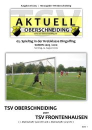 TSV OBERSCHNEIDING TSV FRONTENHAUSEN - des TSV ...