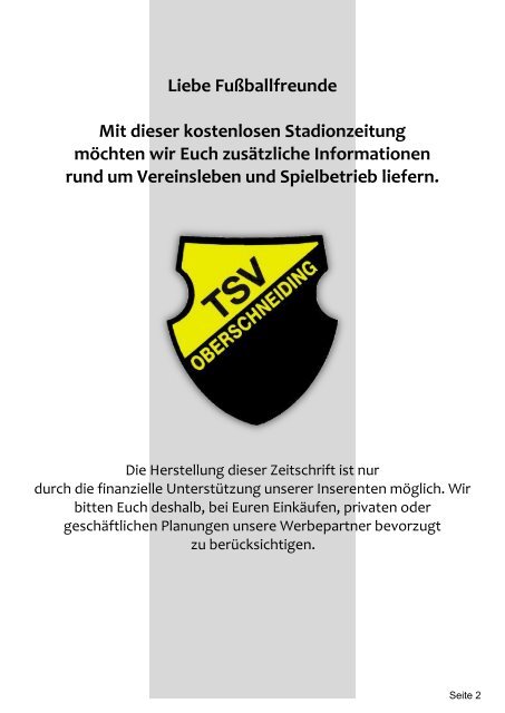 TSV OBERSCHNEIDING TSV FRONTENHAUSEN - des TSV ...