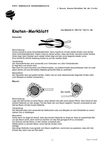 Knoten-Merkblatt - Cevi Embrach-Oberembrach