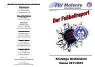 Kreisliga Ostholstein - TSV Malente