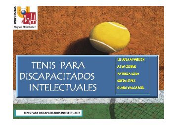 TENIS PARA DISCAPACITADOS INTELECTUALES - Miguel Crespo