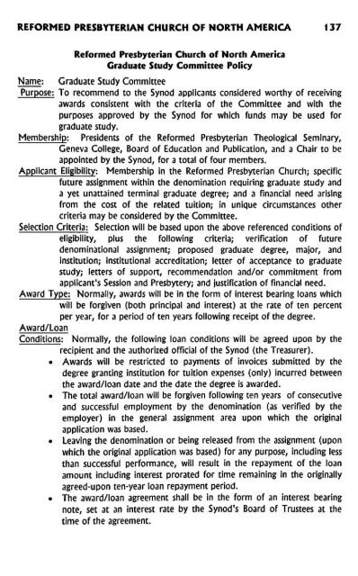 Reformed Presbyterian Minutes of Synod 1997 - Rparchives.org