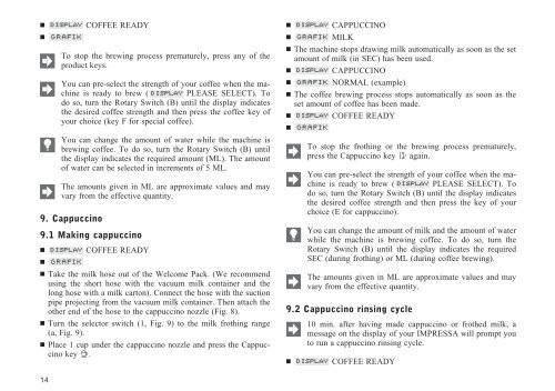 IMPRESSA Z5 Instructions for use - Esperanza