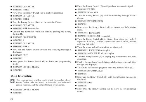 IMPRESSA Z5 Instructions for use - Esperanza