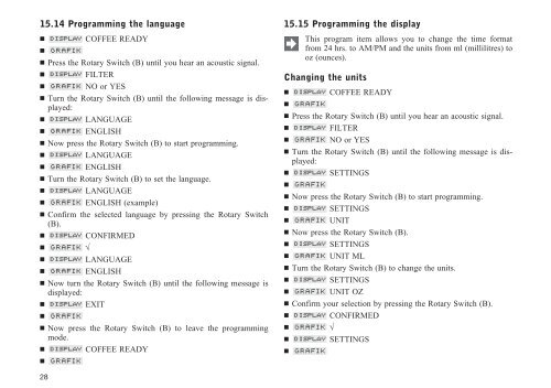 IMPRESSA Z5 Instructions for use - Esperanza