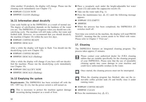 IMPRESSA Z5 Instructions for use - Esperanza