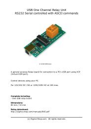 USB One Channel Relay Unit RS232 Serial controlled with ASCII ...