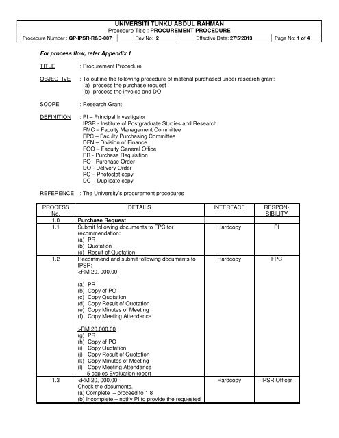 Purchase Requisition Process Flow Chart