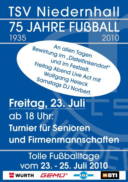 75 Jahre FuÃŸball - TSV-Niedernhall