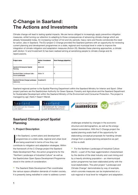 Saarland Regional Report - C-Change