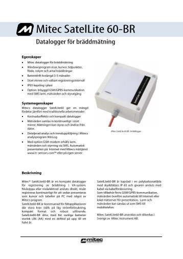 Mitec SatelLite 60 svenska - Mitec Instrument AB