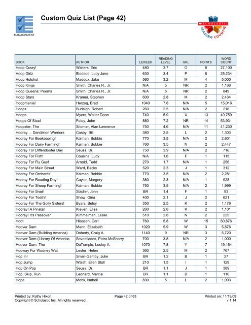 Custom Quiz List (Page 3) - Bartlesville Public Schools