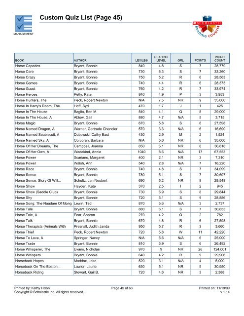 Custom Quiz List (Page 3) - Bartlesville Public Schools