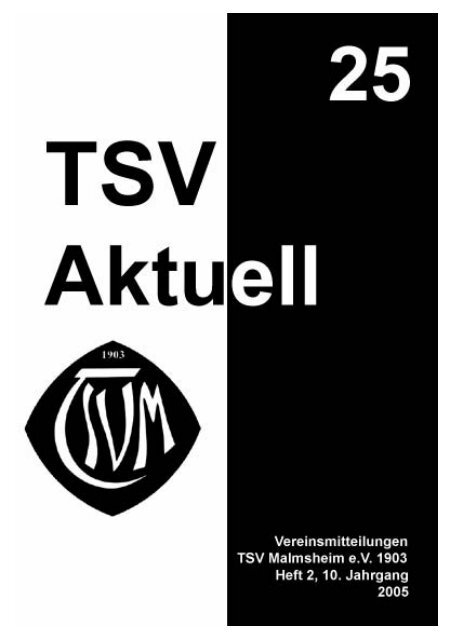 Deckblatt - TSV Malmsheim
