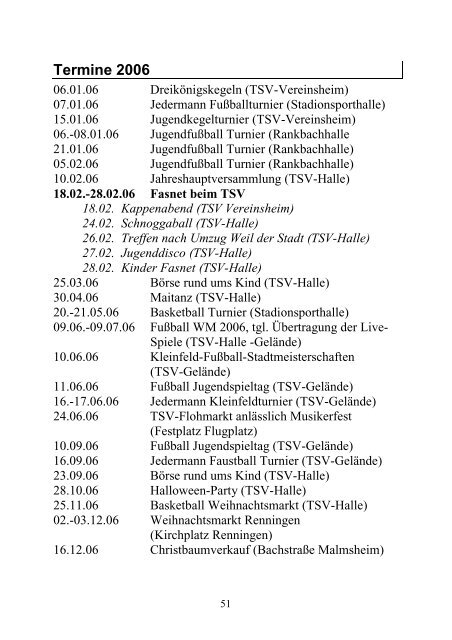 Deckblatt - TSV Malmsheim