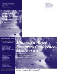 Minnesota Water Resources Conference - Water Resources Center ...