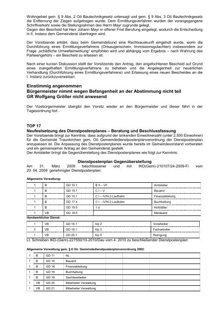 Gemeinderat Sitzungsprotokoll (201 KB) - .PDF - Traunkirchen