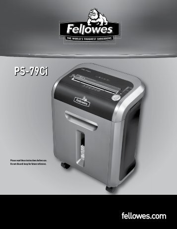 PS-79Ci Manual-2010 - Fellowes