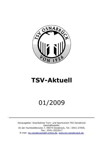 TSV Aktuell01/09 - TSV Osnabrück