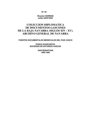 Colección Diplomática de documentos gascones de la Baja Navarra ...