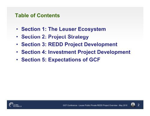 Leuser Public Private REDD Project An Overview - GCF