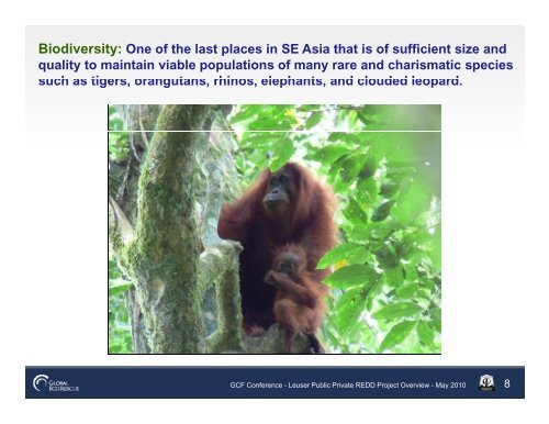 Leuser Public Private REDD Project An Overview - GCF