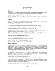 Curriculum Vitae Patricia J. Teller - Faculty.utep.edu - University of ...