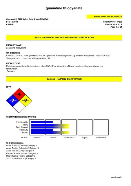 Guanidine Thiocyanate Guanidine Thiocyanate
